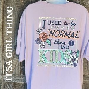 Itsa Girl Thing, L, Over-Sized, Lavender Tee